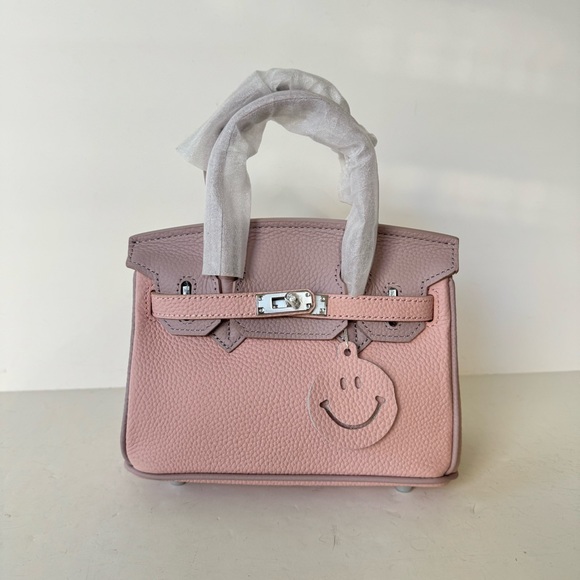 *FLAW Pink Lavender Colorblock 20 Lock Key Doctor's Bag Satchel Crossbody T14 - Picture 8 of 13